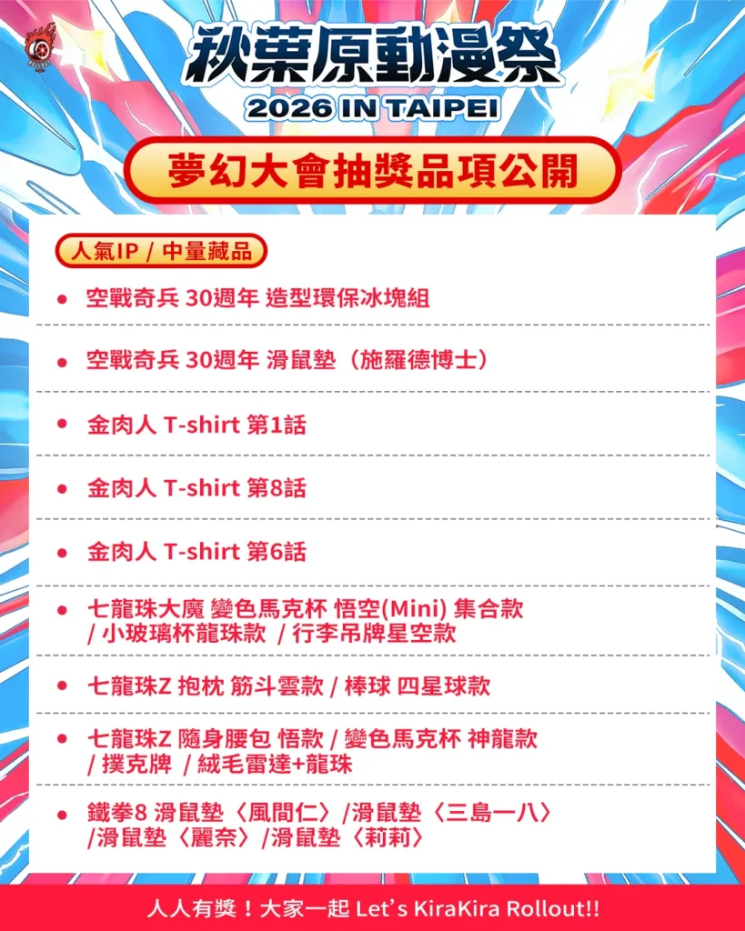 大會神秘禮 | ACF2026 秋葉原動漫祭 秋葉原動漫祭 2026